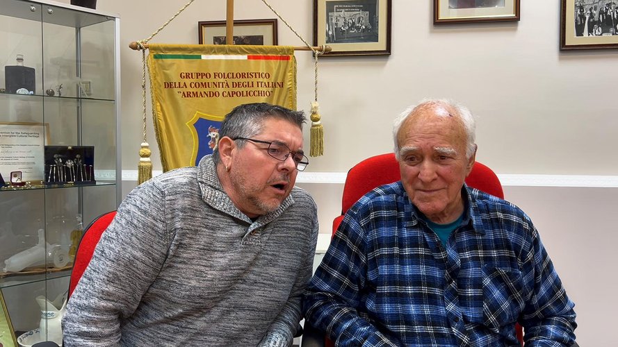 Giuliano Moscarda i Corino Moscarda, pjevači. Galižana, 1.02.2024.